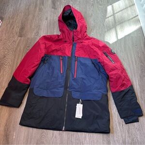 Obermeyer | Men’s Large | Red Blue Cirque Jacket - NWT!